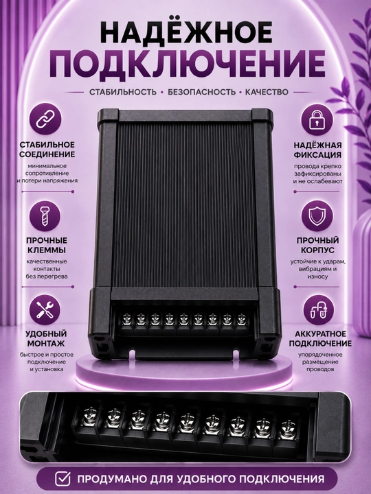 Блок питания для LED ленты, источник питания для светодиодного освещения