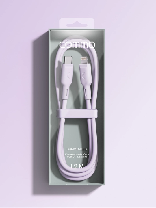 Кабель COMMO Jelly USB Type-C - Lightning MFI, 1,2 м