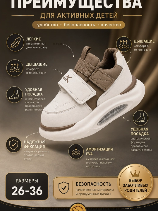 Детские кроссовки для мальчика и девочки