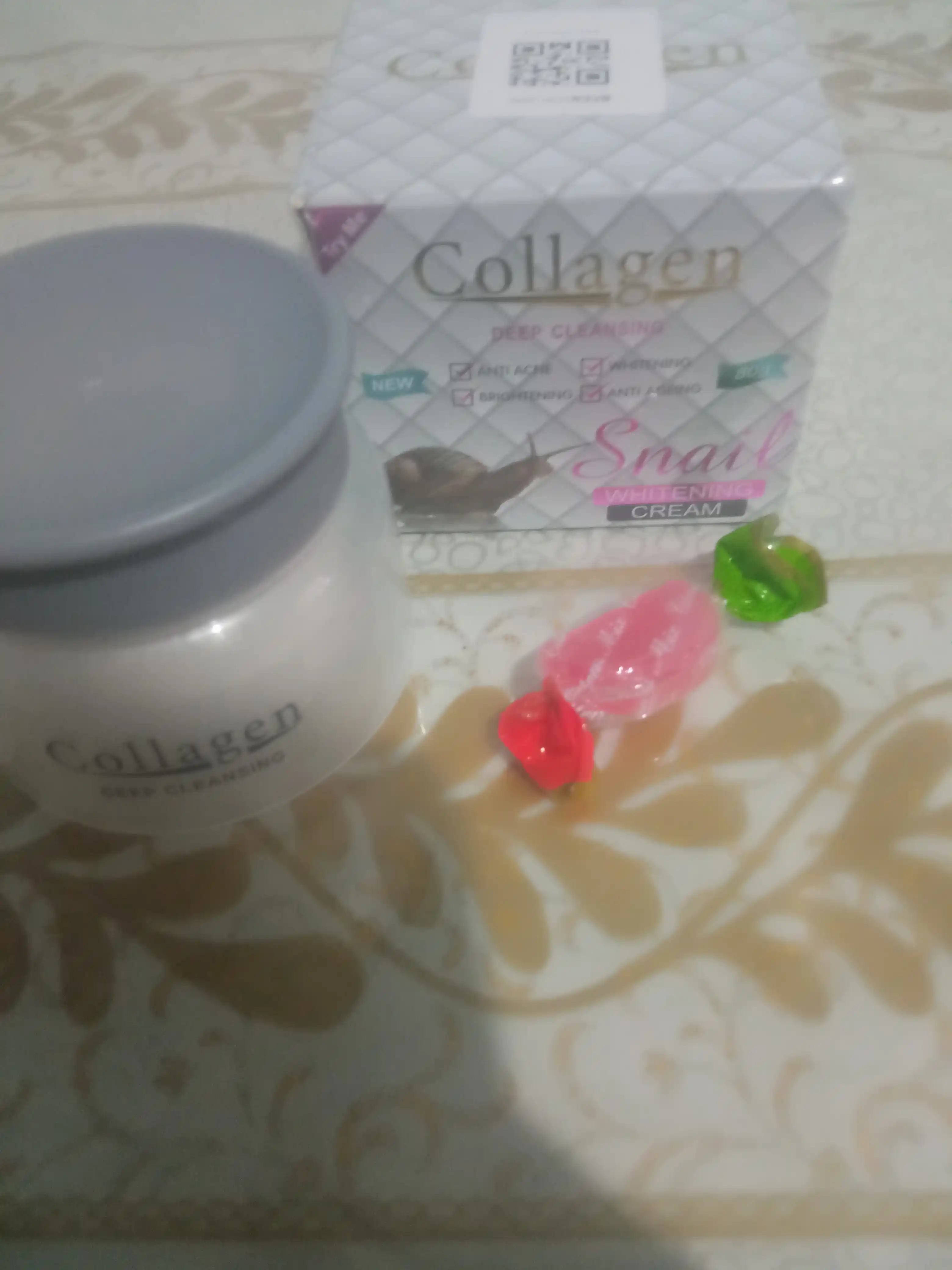 Oziqlantiruvchi, namlantiruvchi yuz uchun krem, shilliqurt ekstrakti Collagen, 80 gr