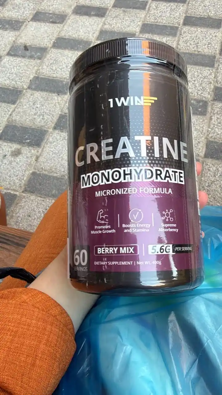 Креатин моногидрат 1WIN, creatine monohydrate + витамин С, 400 гр, со вкусом