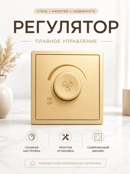 Регулятор скорости вентилятора с поворотным управлением - 