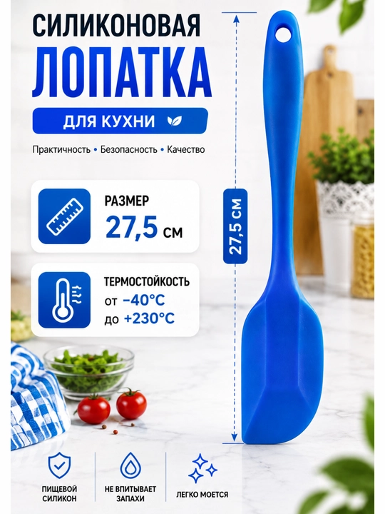 Лопатка силиконовая, термостойкий и антипригарный - 