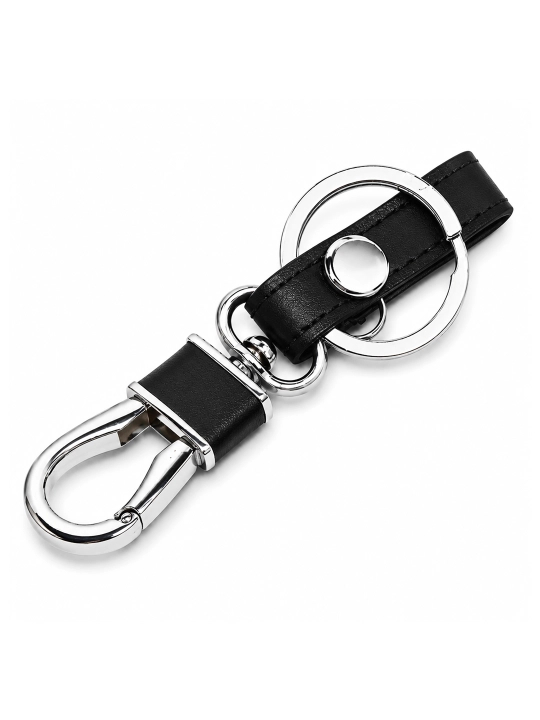 Avtomobil kalitlari uchun charm brelok-karabin - 
