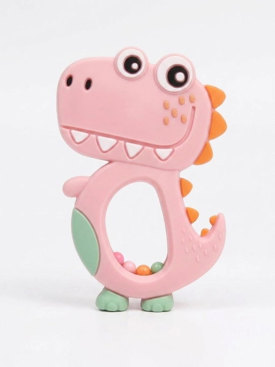 Silikon tish chiqargich o'yinchoq chaqaloqlar uchun, dinozavr shaklidagi tish qashagich - 