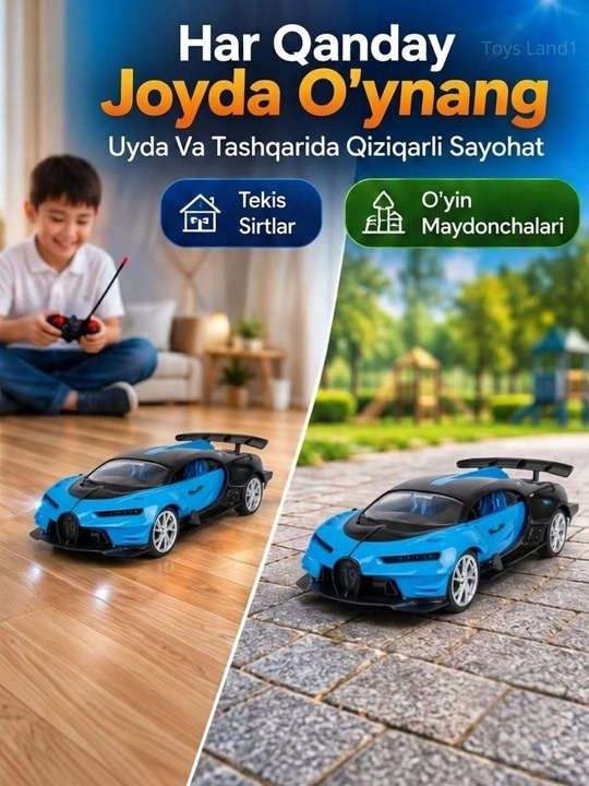 Pultli mashina Bugatti drift car, elektron mashina va pultli moshinalar
