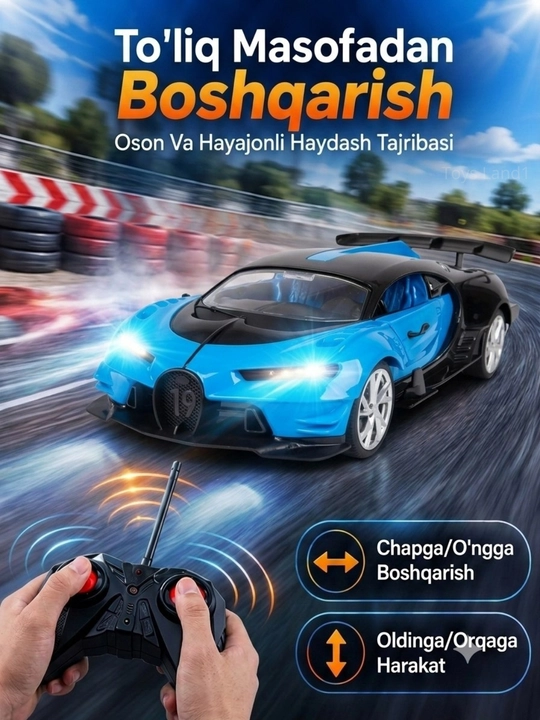 Pultli mashina Bugatti drift car, elektron mashina va pultli moshinalar
