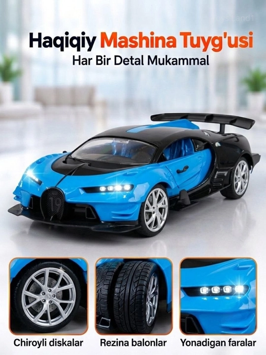 Pultli mashina Bugatti drift car, elektron mashina va pultli moshinalar