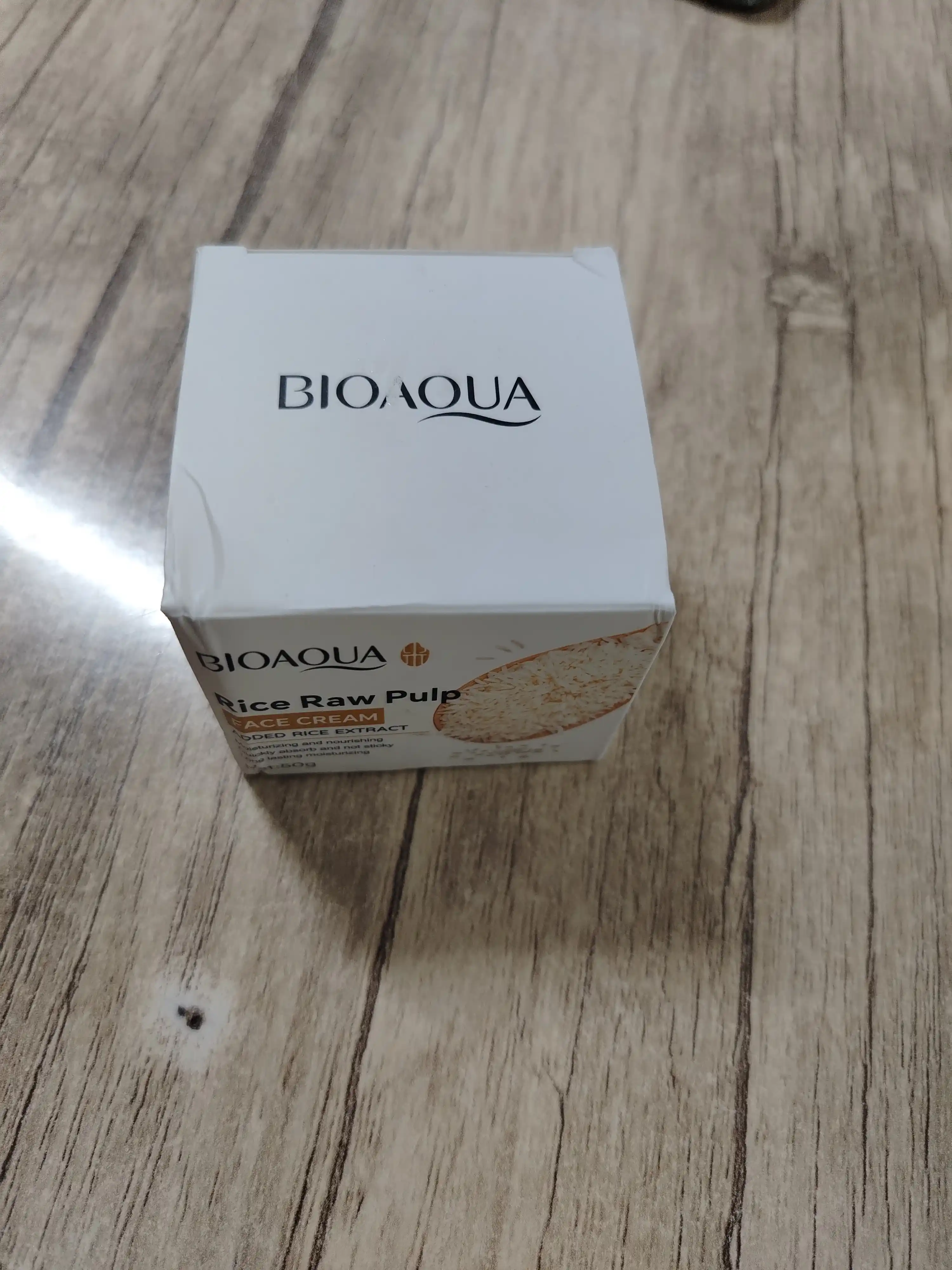 Bioaqua guruch ekstraktli yuz uchun krem, namlantiruvchi krem, 50 g