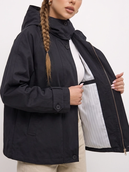 Ayollar vetrovkasi, kapyushonli kurtka, trench oversize, M–4XL — ELLY FASHION