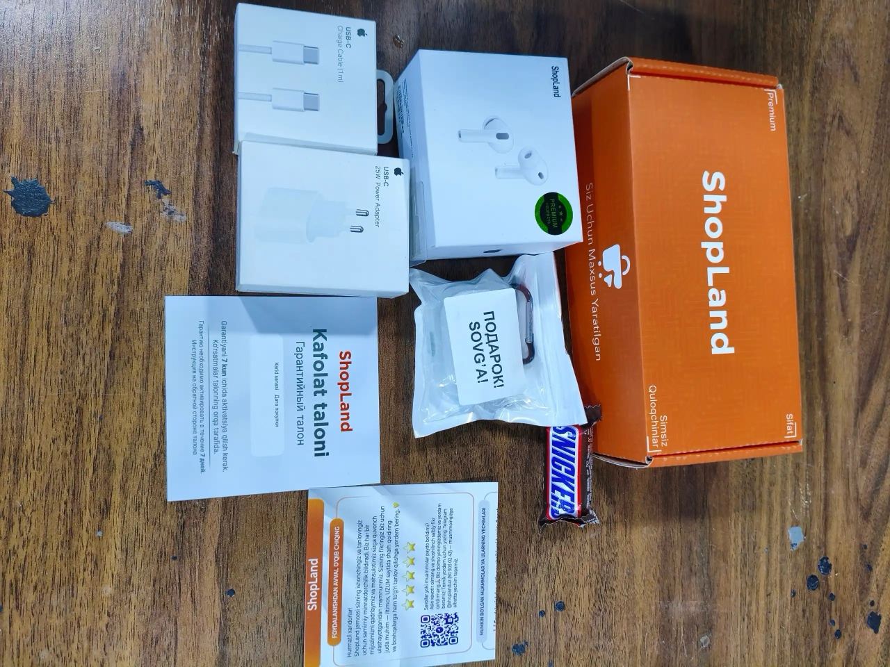 Simsiz quloqchinlar Pods Pro 3 ANC Premium, iPhone va Android uchun naushnik (4ta sovg'a)