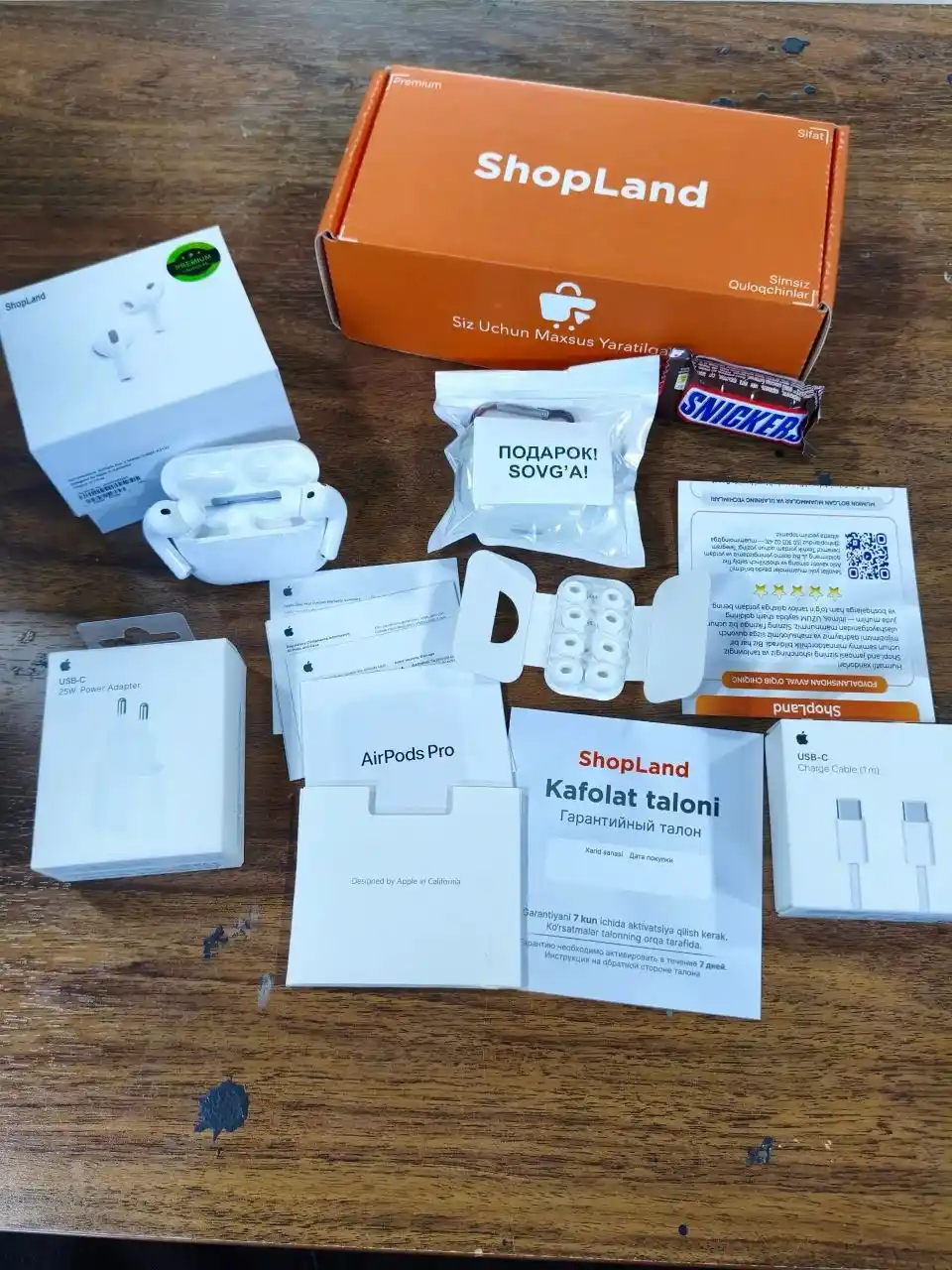 Simsiz quloqchinlar Pods Pro 3 ANC Premium, iPhone va Android uchun naushnik (4ta sovg'a)