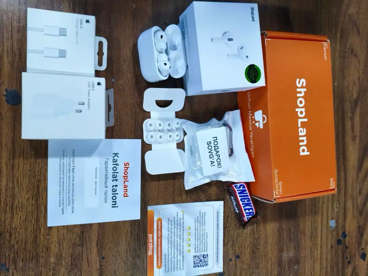 Simsiz quloqchinlar Pods Pro 3 ANC Premium, iPhone va Android uchun naushnik (4ta sovg'a)