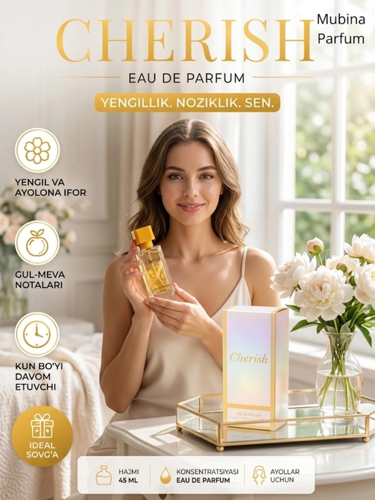 Parfyumlangan suv CHERISH, 45 ml - 