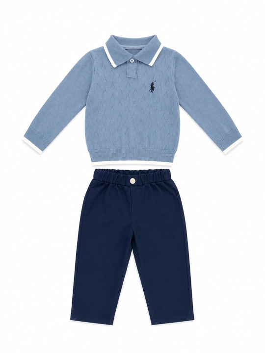 Костюм для мальчика, кофта поло и брюки, комплект двойка на 2 3 4 года