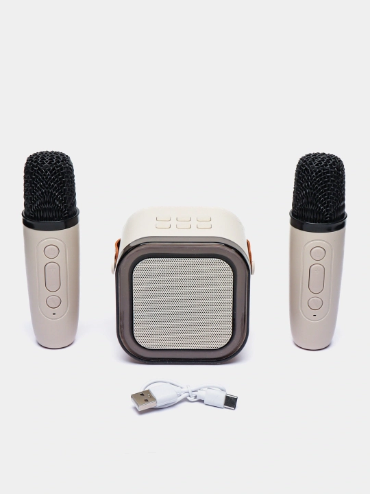 Микрофон караоке, детский, с беспроводным Bluetooth WS 858, колонка с микрофоном