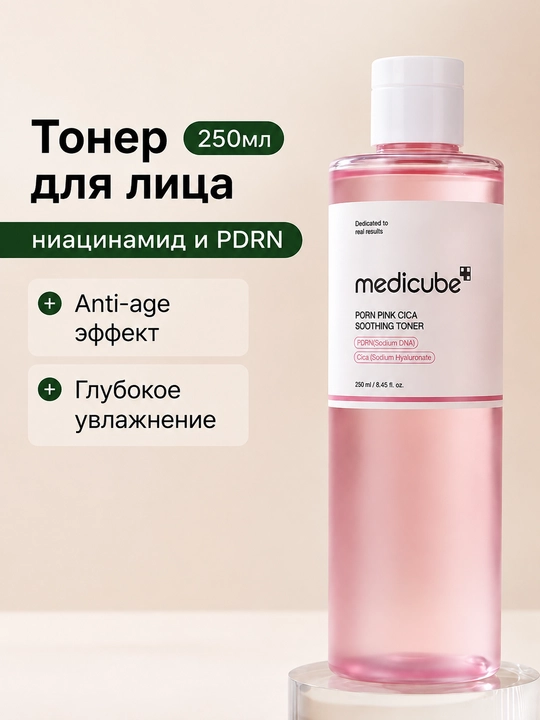 Yuz uchun toner Medicube PDRN Pink Cica, toner pad, pad