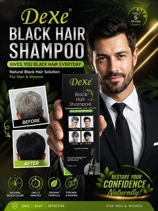 DeXe Black Hair qora rang beruvchi shampun 200 ml - 
