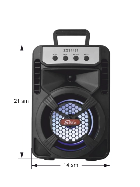 Katta simsiz kalonka Sing-e ZQS, kuchli bass, bluetooth, mikrofonli, karaoke, bayram uchun