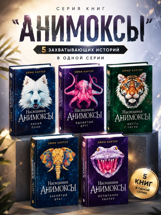 Серия книг "Анимоксы", Эйми Картер, 5 книг в комплекте, (6-10 части) - 