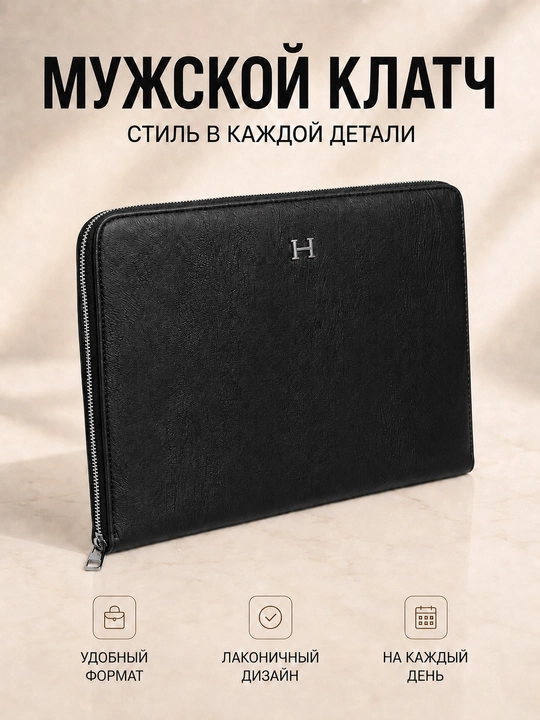 Компактная мужская сумка, с регулируемым ремнём - 