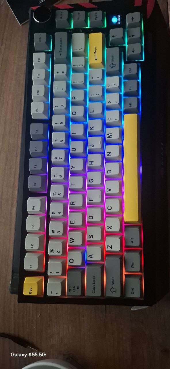 AJAZZ AK820 Pro mexanik klaviaturasi, o‘yin, simli, simsiz, Bluetooth, RGB