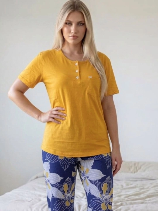 Uy kiyimi, pijama, kalta yengli