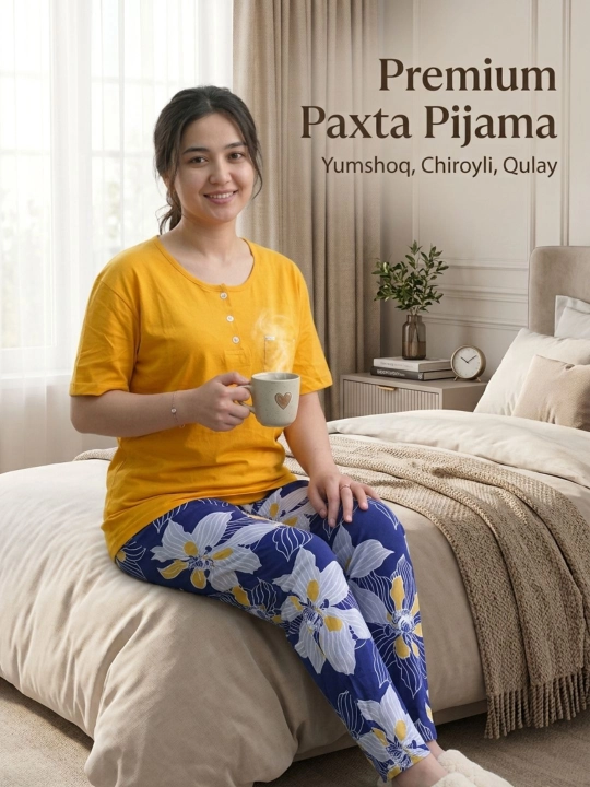 Uy kiyimi, pijama, kalta yengli
