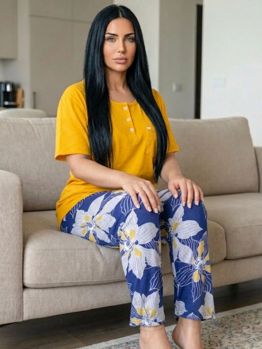 Uy kiyimi, pijama, kalta yengli