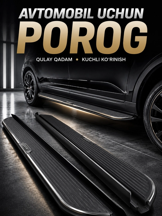 KIA SONET poroglar — 2 dona, qora - 