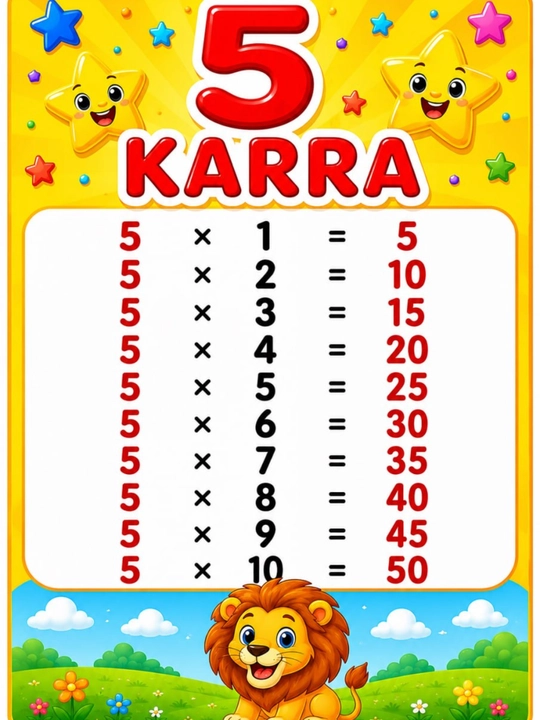 Laminatlangan karra jadvali, 2 dan 10 gacha
