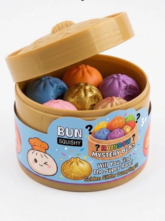 Rangli Squishy Bublik-Bulochka, bolalar va kattalar uchun yumshoq stressga qarshi o‘yinchoq - 