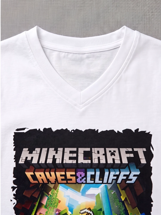 Minecraft va Zootopia printli o‘smirlar yorqin futbolkasi