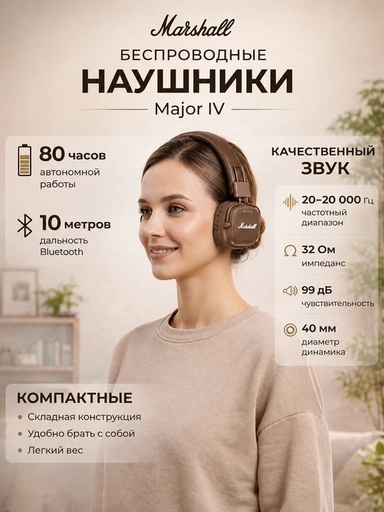 Quloqchinlar, simsiz quloqchinlar, Marshall Major 4 - 