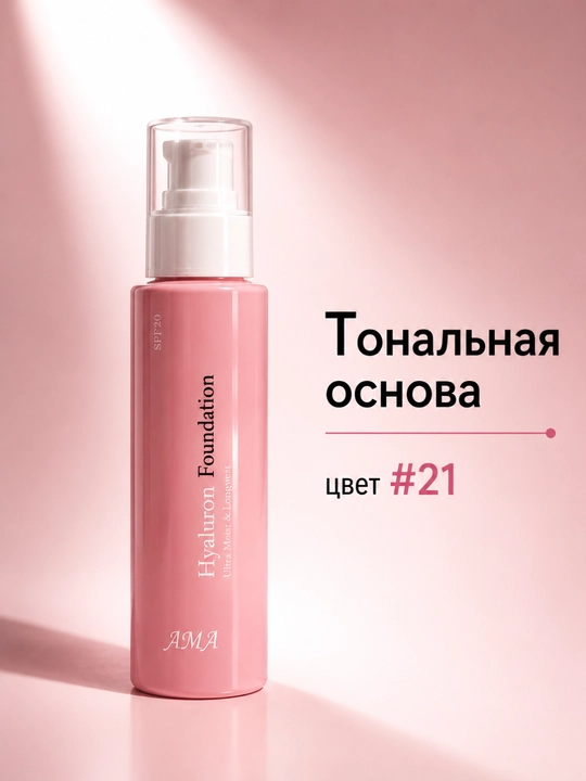 AMA тональный крем, тональная основа, представлены в оттенках 07, 13 и 21