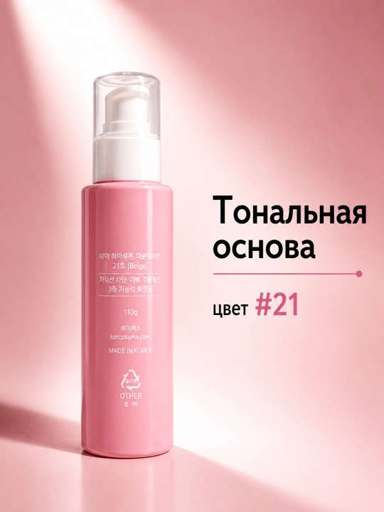 AMA тональный крем, тональная основа, представлены в оттенках 07, 13 и 21