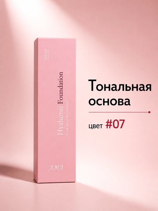 AMA тональный крем, тональная основа, представлены в оттенках 07, 13 и 21 - 