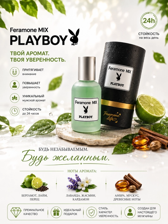 FERAMON MIX - erkaklar uchun nafis va jozibali atir, 30 ml