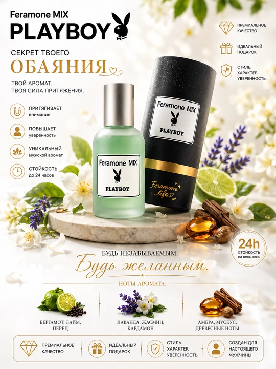 FERAMON MIX - erkaklar uchun nafis va jozibali atir, 30 ml