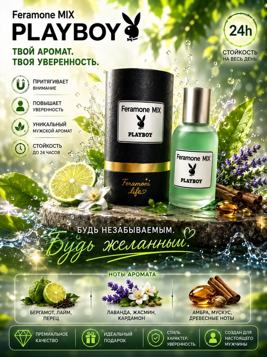 FERAMON MIX - erkaklar uchun nafis va jozibali atir, 30 ml