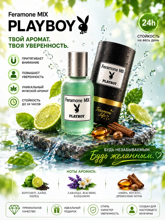 FERAMON MIX - erkaklar uchun nafis va jozibali atir, 30 ml