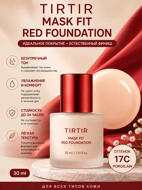 Тональный крем TIR TIR Shake Maskfit Red Foundation