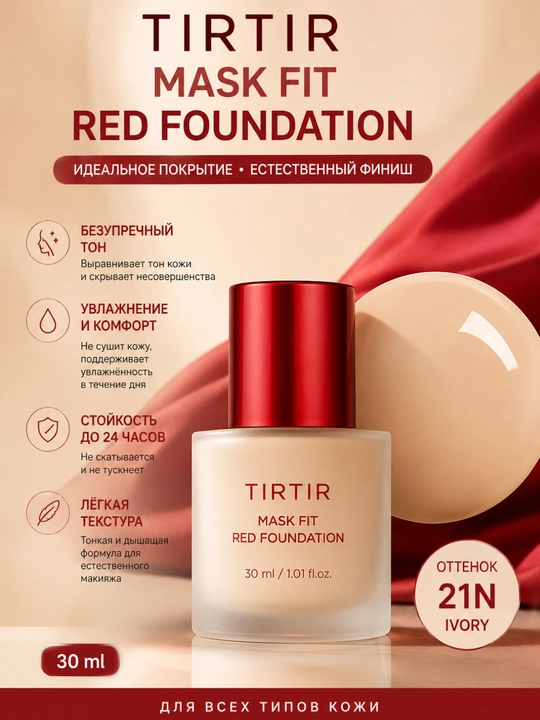 Тональный крем TIR TIR Shake Maskfit Red Foundation