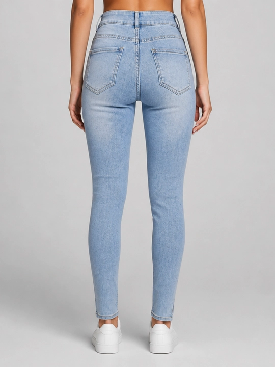 Ayollar uchun Skinny jinsi shimlari, badanga yopishib turadigan model, S, M, L, XL