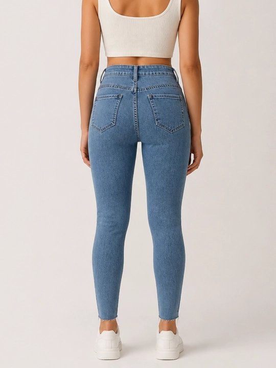 Ayollar uchun Skinny jinsi shimlari, badanga yopishib turadigan model, S, M, L, XL