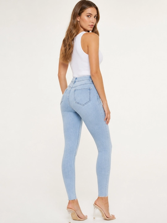 Ayollar uchun Skinny jinsi shimlari, badanga yopishib turadigan model, S, M, L, XL