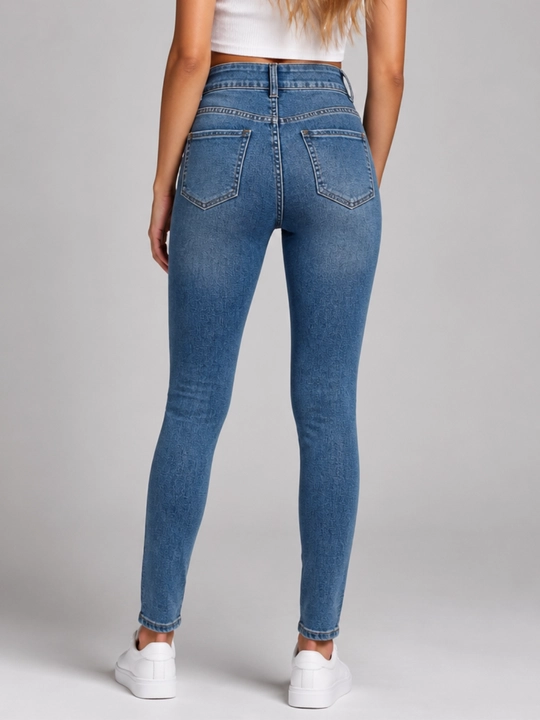 Ayollar uchun Skinny jinsi shimlari, badanga yopishib turadigan model, S, M, L, XL