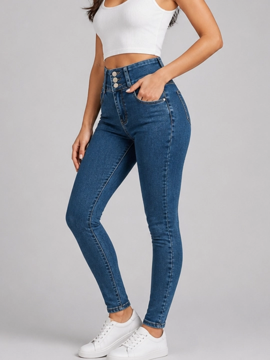Ayollar uchun Skinny jinsi shimlari, badanga yopishib turadigan model, S, M, L, XL