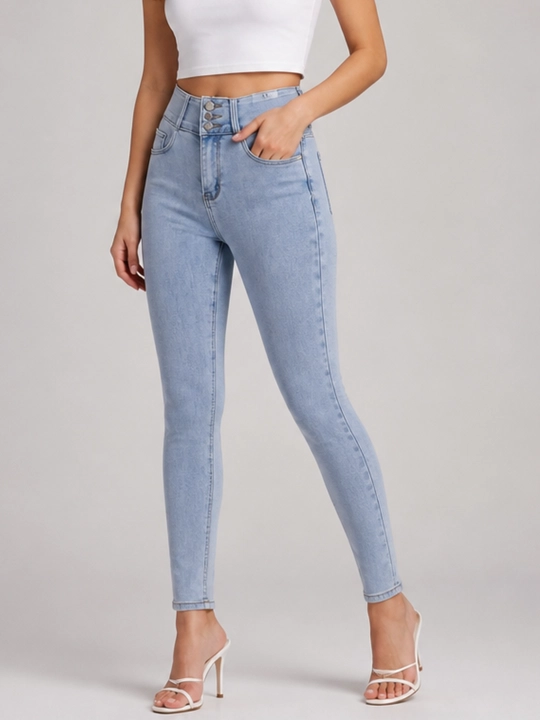 Ayollar uchun Skinny jinsi shimlari, badanga yopishib turadigan model, S, M, L, XL