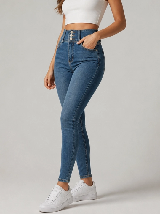 Ayollar uchun Skinny jinsi shimlari, badanga yopishib turadigan model, S, M, L, XL
